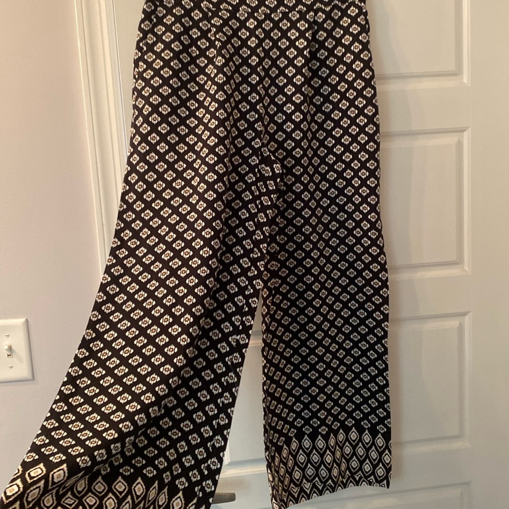 Loft Printed Wide Leg Pants size Small